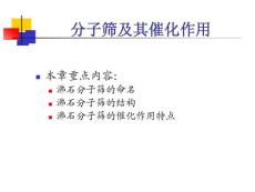 分子篩及其催化作用001