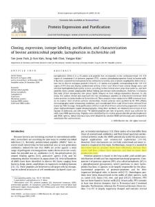 Cloning, expression, isotope labeling, purification, and characterization of bovine antimicrobial pe_GAOQS