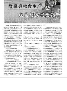 隆昌縣糧食生產的現狀與發展思路