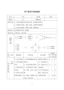 骨干教师引领课教案 武术