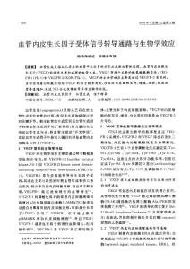 血管內(nèi)皮生長因子受體信號(hào)轉(zhuǎn)導(dǎo)通路與生物學(xué)效應(yīng)