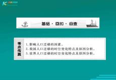 2012高考一輪復習地理新人教必修2成長階梯 第1章 第二節　人口的空間變化