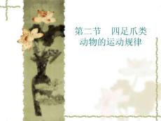 第5章第2节 四足爪类动物的运动规律