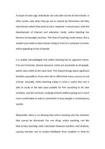 網絡教學利弊的英語作文