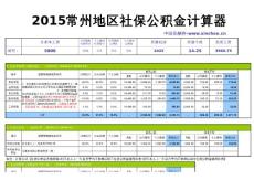 2015常州地区最新社保公积金个税基数全能计算器-薪酬网