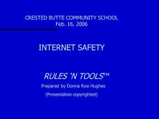 CRESTED BUTTE COMMUNITY SCHOOLFeb. 16, 2006