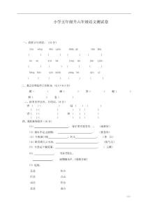 五年级升六年级试卷