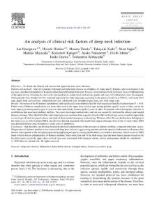 an analysis of clinical risk factors of deep neck infection:颈深部感染的临床危险因素分析
