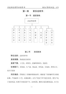 品控部经理作业指导书