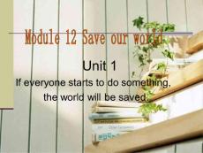 《Unit　1　If　everyone　starts　to　do　something,　the　world　will　be　saved.课件》初中英语外研社2011课标版九年级上册课件31251.ppt