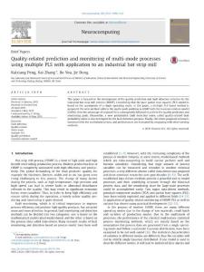 Quality-related prediction and monitoring of multi-mode processes using multiple PLS with application to an industrial hot strip mill