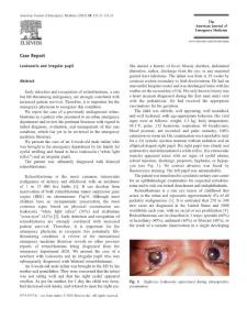 leukocoria and irregular pupil：白瞳症、瞳孔
