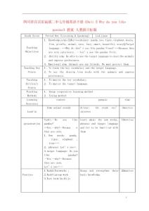 四川省宜賓市南溪二中七年級英語下冊《Unit 5 Why do you like pandas》教案 人教新目標(biāo)版