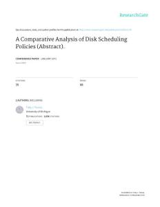A comparative analysis of disk scheduling policies