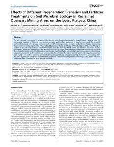 Effects of Different Regeneration Scenarios and Fertilizer Treatments on Soil Microbial Ecology in Reclaimed Opencast Mining Areas on the Loess Plateau, China