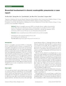 bronchial involvement in chronic eosinophilic pneumonia a case report：慢性嗜酸性粒细胞性肺炎的支气管受累情况报告