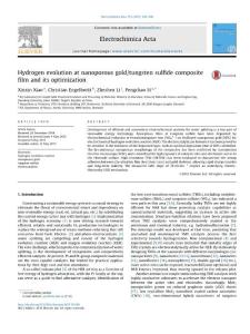Hydrogen evolution at nanoporous goldtungsten sulfide composite film and its optimization