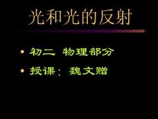 初中物理各单元课件-光的反射