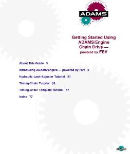 (2)Getting Started Using ADAMS-Engine Chain Drive—powered by FEV