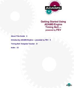 (4)Getting Started Using ADAMS-Engine Timing Belt—powered by FEV