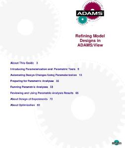 Refining Model Designs in ADAMS-View