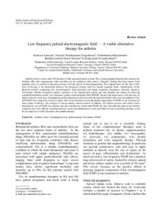 Low frequency pulsed electromagnetic field — A viable…