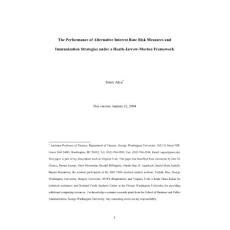 The Performance of Alternative Interest Rate Risk Measures and…