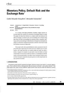 Monetary Policy, Default Risk and the Exchange Rate