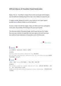 Official Warns of Possible Flood Outbreaks