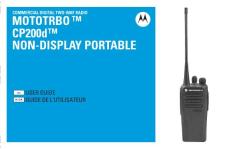 Motorola CP200d nondisplay user guide