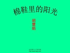 小学一年级下学期语文第二单元棉鞋里的阳光PPT课件