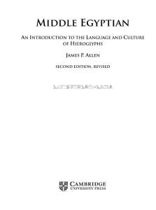 古埃及象形文字【劍橋大學(xué)英文版】