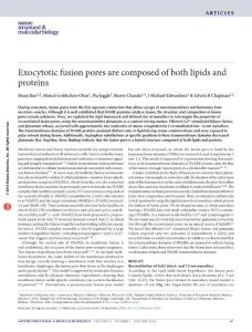 nsmb.3141-Exocytotic fusion pores are composed of both lipids and proteins