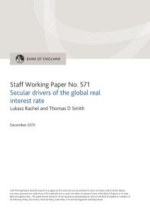Staff Working Paper No. 571 Secular drivers of the …