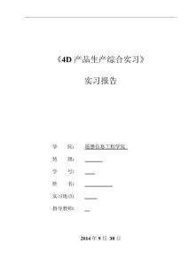 4D產品生產綜合實習報告