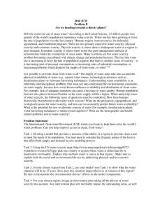 2016美國數學建模競賽ICM E題 2016_ICM_Problem_EAre we heading towards a thirsty planet?