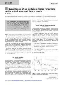 n Surveillance of air pollution Some reflections on its…