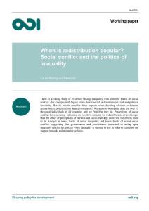 When is redistribution popular Social conflict and the…