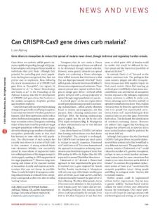 nbt.3473-Can CRISPR-Cas9 gene drives curb malaria