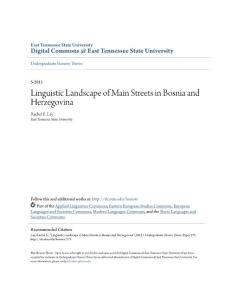Linguistic Landscape of Main Streets in Bosnia and Herzegovina…