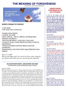 The Meaning of Forgiveness - The Quickened Word
