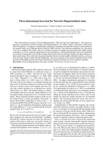 Three-dimensional inversion for Network-Magnetotelluric data