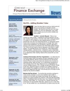 Upcoming Events MyCFEAdding Member Value