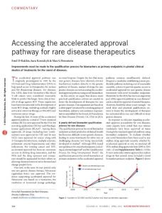 nbt.3530-Accessing the accelerated approval pathway for rare disease therapeutics