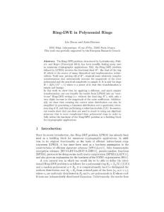 Ring-LWE in Polynomial Rings