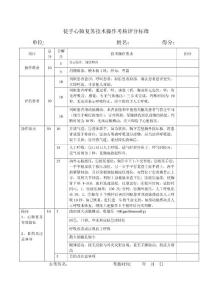 徒手心肺复苏技术操作考核评分标准