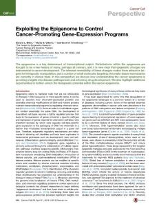 Cancer Cell-2016-Exploiting the Epigenome to Control Cancer-Promoting Gene-Expression Programs