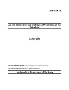 ATP 3-01.16. Air and Missile Defense Intelligence Preparation of the Battlefield