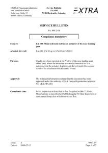 EXTRA Flugzeugproduktions- Service Bulletin EA-400 ...
