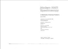 Modern NMR Spectroscopy